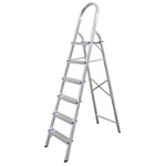 Ficha técnica e caractérísticas do produto Escada Domestica de Aluminio 6 Degraus Real Escada - Real Escadas