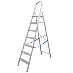 Ficha técnica e caractérísticas do produto Escada Doméstica de Alumínio 7 Degraus - Real Escadas
