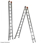 Ficha técnica e caractérísticas do produto Escada Extensiva em Alumínio 11 Degraus 165100 - Belfix