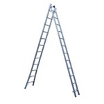 Ficha técnica e caractérísticas do produto Escada Extensível 2x12 24 Degraus Alumínio Mor 6,60m 150kg