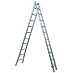 Ficha técnica e caractérísticas do produto Escada Extensível 2x10 20 Degraus Alumínio Mor 5,40m 150kg