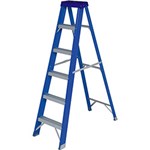 Ficha técnica e caractérísticas do produto Escada Fibra de Vidro Dupla Azul - Mor