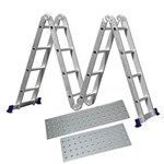 Ficha técnica e caractérísticas do produto Escada Multifuncional 4x4 16 Degraus com Plataforma Mor