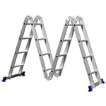 Escada Multifuncional 4x4 16 Degraus em Alumínio - Mor 005132