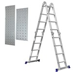 Ficha técnica e caractérísticas do produto Escada Multifuncional 4x4 com Plataforma 16 Degraus 5134 - Mor