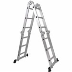 Ficha técnica e caractérísticas do produto Escada Multifuncional Doméstica BR Home 48240 com 2 Plataformas - Prata