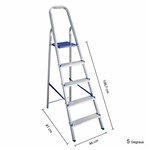 Ficha técnica e caractérísticas do produto Escada Multiuso 5 Degraus em Alumínio 163500 Belfix