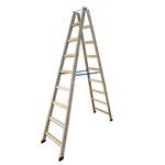 Ficha técnica e caractérísticas do produto Escada Pintor em Madeira 2,60m-9 Degraus- W Bertolo