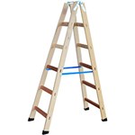 Ficha técnica e caractérísticas do produto Escada Pintor Madeira 1,70m 6 Degraus - W Bertolo