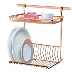 Escorredor de Louças de Parede Aço Rose Gold Future Cobre