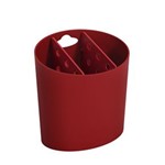 Ficha técnica e caractérísticas do produto Escorredor de Talheres Oval Basic Vermelho Bold Coza - VERMELHO