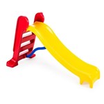 Escorregador Médio Divertido - Escada Vermelha e Rampa Amarela