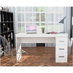 Ficha técnica e caractérísticas do produto Escrivaninha com 3 Gavetas Laterais Office Plus Appunto - Branco - BRANCO