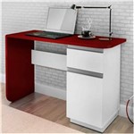 Ficha técnica e caractérísticas do produto Escrivaninha Office Click 1 Porta 1 Gaveta - Vermelho Carne