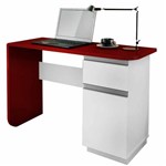 Ficha técnica e caractérísticas do produto Escrivaninha Office Click Branco Vermelho - Olivar Móveis