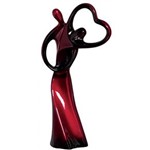 Ficha técnica e caractérísticas do produto Escultura de Cerâmica Casal Amor - Vermelho