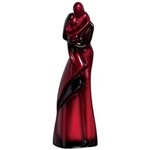 Ficha técnica e caractérísticas do produto Escultura de Cerâmica Casal Carinhoso I - Vermelho