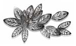 Ficha técnica e caractérísticas do produto Escultura de Parede em Aço Inox Silver Leaves