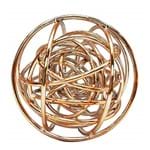 Ficha técnica e caractérísticas do produto Esfera Decorativa em Metal Cobre