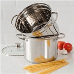 Ficha técnica e caractérísticas do produto Espagueteira Inox 24cm - La Cuisine