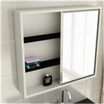 Ficha técnica e caractérísticas do produto Espelheira de Banheiro 22 Quadrada 60 Cm - Preto