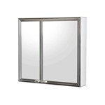 Ficha técnica e caractérísticas do produto Espelheira de Sobrepor Cristal 1108-8 52,2x48,5cm Branco Cris-Metal