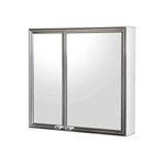 Ficha técnica e caractérísticas do produto Espelheira de Sobrepor Cristal 1108-8 52,2x48,5cm Branco