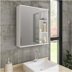 Ficha técnica e caractérísticas do produto Espelheira para Banheiro 1 Porta e Prateleiras Treviso Mgm Móveis Branco