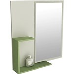 Espelheira para Banheiro 1570 (60x78x15cm) Branco/Verde - Tomdo