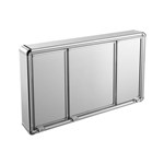 Espelheira para Banheiro Astra LBP14/S 3 Portas 73x45cm Alumínio