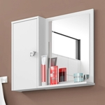 Ficha técnica e caractérísticas do produto Espelheira para Banheiro Gênova - Branco - Móveis Bechara