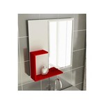 Ficha técnica e caractérísticas do produto Espelheira para Banheiro Modelo 23 60 Cm Tomdo - Vermelho