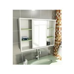 Ficha técnica e caractérísticas do produto Espelheira para Banheiro Modelo 22 80 Cm Branca e Verde Tomdo