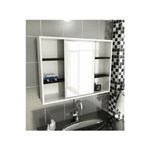 Ficha técnica e caractérísticas do produto Espelheira para Banheiro Modelo 22 80 Cm Tomdo - Preto