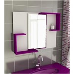 Ficha técnica e caractérísticas do produto Espelheira para Banheiro Modelo 23 80 Cm - Tomdo - Roxo