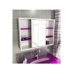 Ficha técnica e caractérísticas do produto Espelheira para Banheiro Modelo 22 80 Cm Tomdo - Roxo