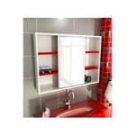 Ficha técnica e caractérísticas do produto Espelheira para Banheiro Modelo 22 80 Cm Tomdo - Vermelho