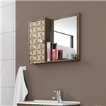 Ficha técnica e caractérísticas do produto Espelheira para Banheiro Móveis Bechara Gênova Madeira Rústica 3D