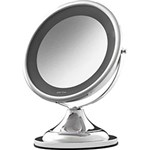 Ficha técnica e caractérísticas do produto Espelho Cosmético de Mesa com Iluminação e Lente Aumento - Gardie Classic Lux - CrysBel