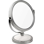 Ficha técnica e caractérísticas do produto Espelho de Aumento Dupla Face M Mor Classic 8483 em Aço e Vidro Prata