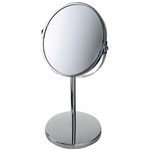 Ficha técnica e caractérísticas do produto Espelho de Aumento Giratório Dupla Face Inox - MOR 8481