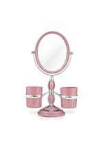 Ficha técnica e caractérísticas do produto Espelho de Bancada com Suportes Laterais Jacki Design Espelho Rosa - Rosa - Feminino - Dafiti