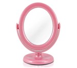 Ficha técnica e caractérísticas do produto Espelho de Bancada Dupla Face Rosa Jacki Design