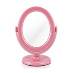 Ficha técnica e caractérísticas do produto Espelho de Bancada Dupla Face - Rosa - Pp