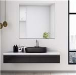 Espelho de Banheiro Neutral Magnifique 80x80cm Quadrado Sensea