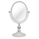 Ficha técnica e caractérísticas do produto Espelho de Mesa com Pé Branco AWA17150-BR Jacki Design