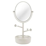 Ficha técnica e caractérísticas do produto Espelho de Mesa com Suporte Branco Awa17151-Br Jacki Design