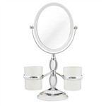 Ficha técnica e caractérísticas do produto Espelho de Mesa com Suporte Branco Awa17139-BR Jacki Design