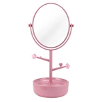 Ficha técnica e caractérísticas do produto Espelho De Mesa Com Suporte Rosa Awa17151-Rs Jacki Design