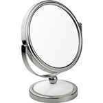 Ficha técnica e caractérísticas do produto Espelho de Mesa Dupla Face com Aumento Classic 8483 Mor